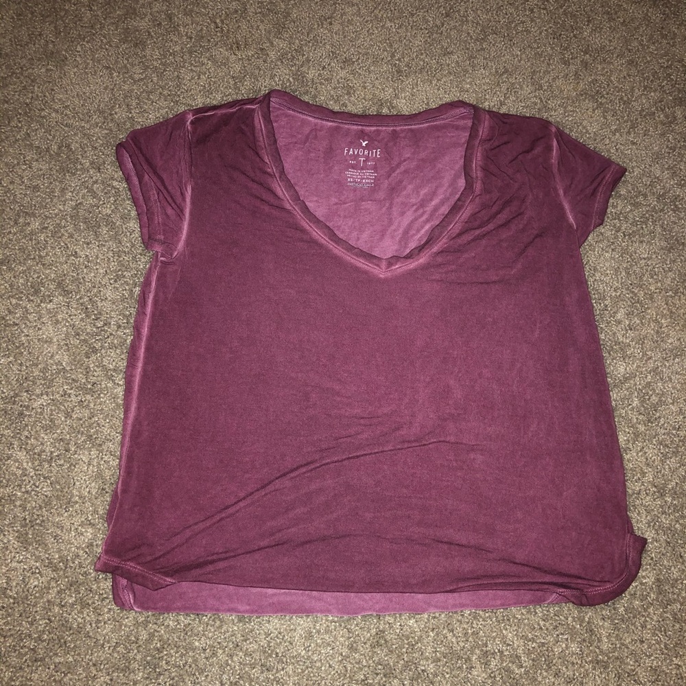 American Eagle Wine Color Favorite Soft & Sexy Tee